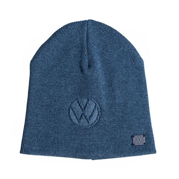 VW Debossed Fleece Beanie 2.0 (Vintage Navy Knit)