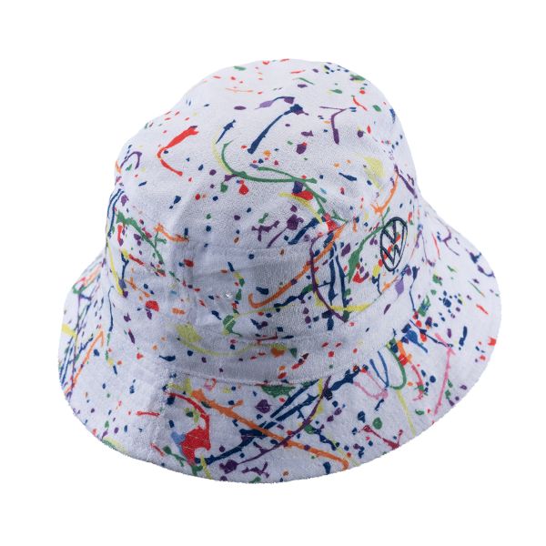 VW Splatter Towelling Bucket Hat Angle