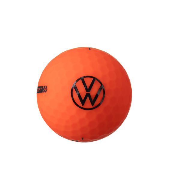 VW Callaway Supersoft Golf Ball Orange (3 Balls) Ball Logo
