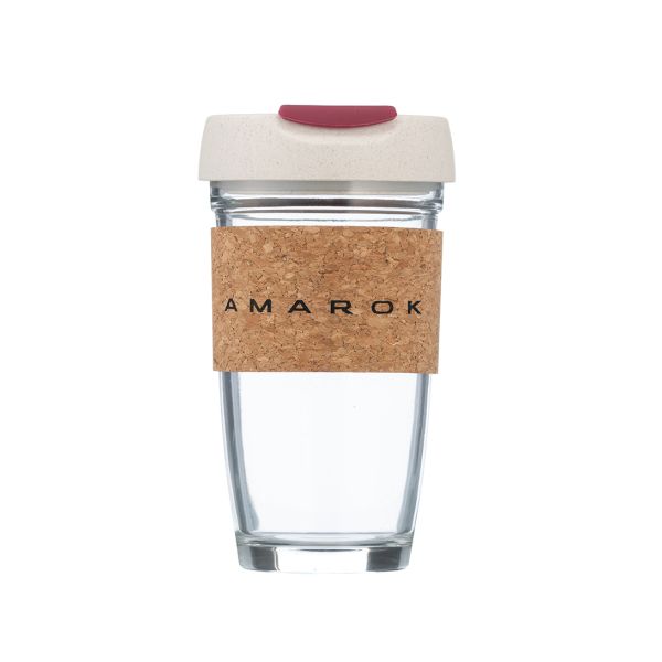 VW Amarok Glass Travel Mug Front