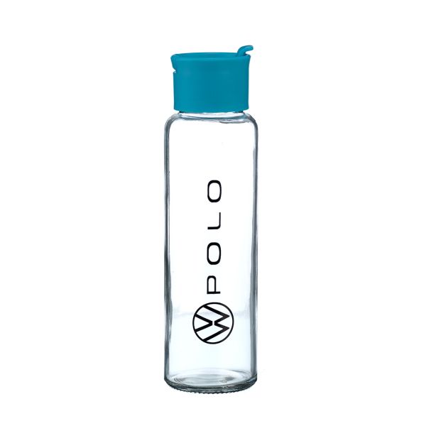 VW Polo Glass Water Bottle Front