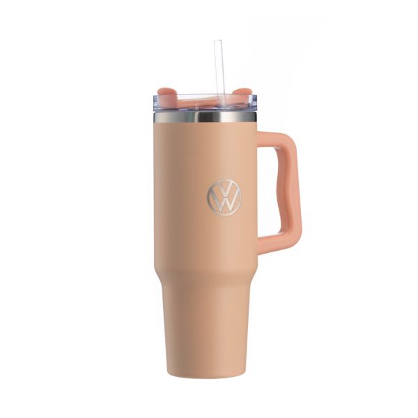 VW Maxi Stainless Travel Tumbler (1.2Lt) Peach Side