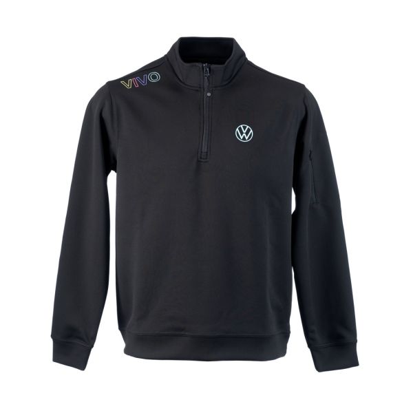Unisex VIVO Tech Top 1/4 Zip (Black) Hero