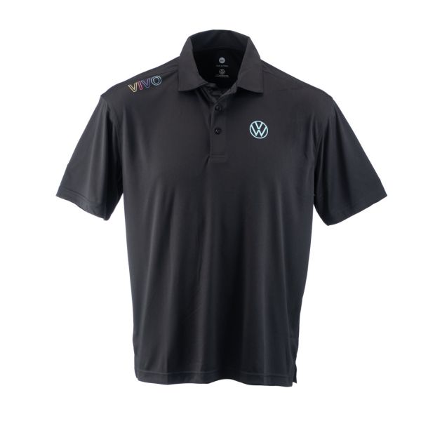 Mens VIVO Polo (Black) Hero