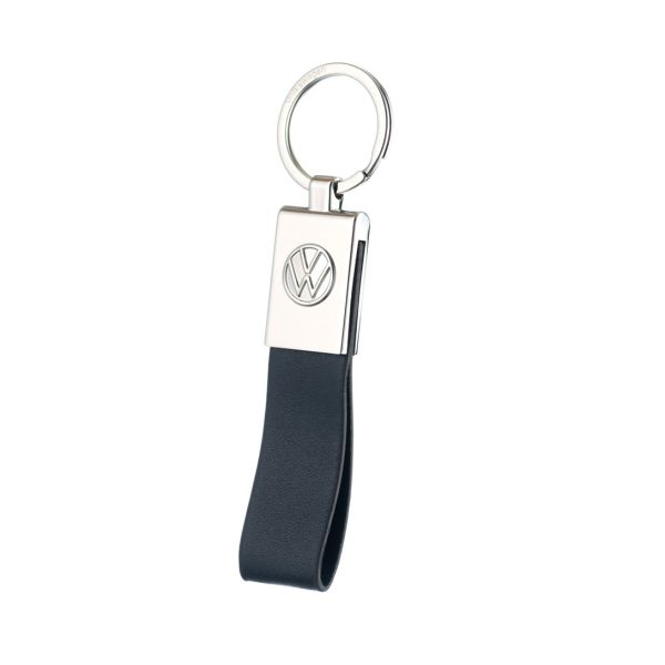 VW PU Tab Keyring in Presentation Box (Navy) Hero