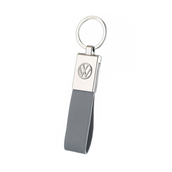 VW PU Tab Keyring in Presentation Box (Grey) Hero