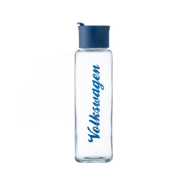 VW Vintage Logo Glass Water Bottle Hero