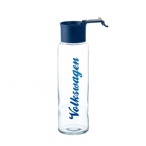 VW Vintage Logo Glass Water Bottle Front