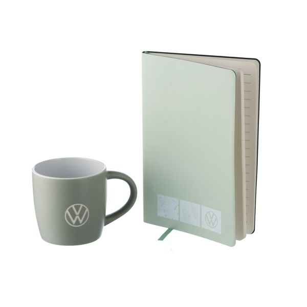 VW Refresh Mug & Notebook Set (Mint) Sides