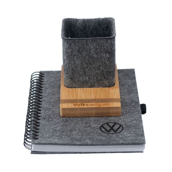 VW Desk Set (Recycled) Notebook + Holder Combo