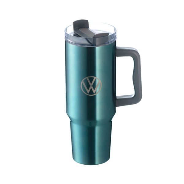 VW Maxi Stainless Travel Tumbler (1.2Lt) Metalic Light Blue Front II