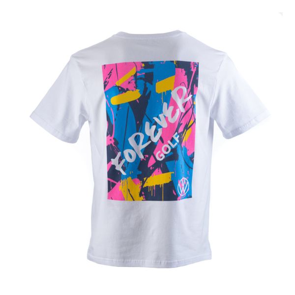 Unisex VW Forever Golf Logo T (White) Hero