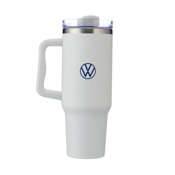 VW Maxi Stainless Travel Tumbler - 1.2L (White) Front