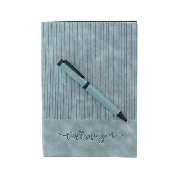 VW Script Notebook and Pen Set (Dust Blue) Primary