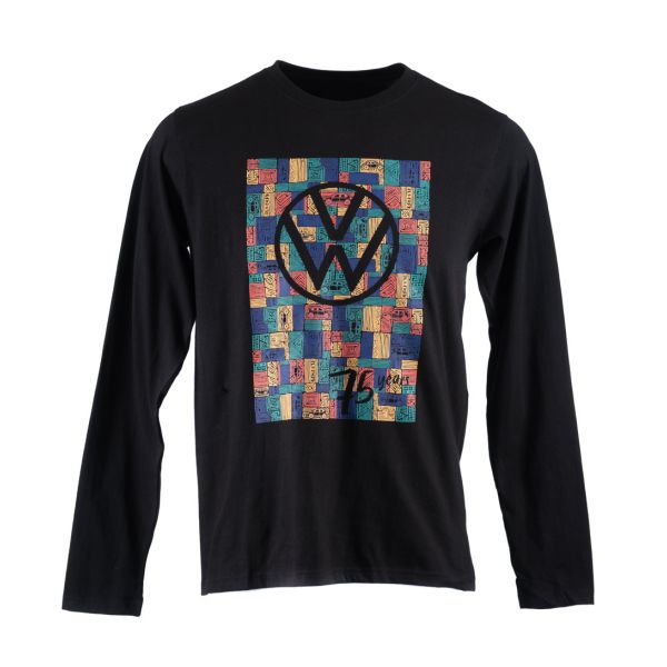 VW Unisex 75 Years Longsleeve T (Black) Primary