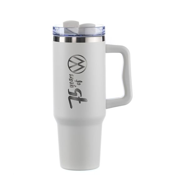 VW 75 Years Maxi Travel Tumbler - 1.2L (White) Primary